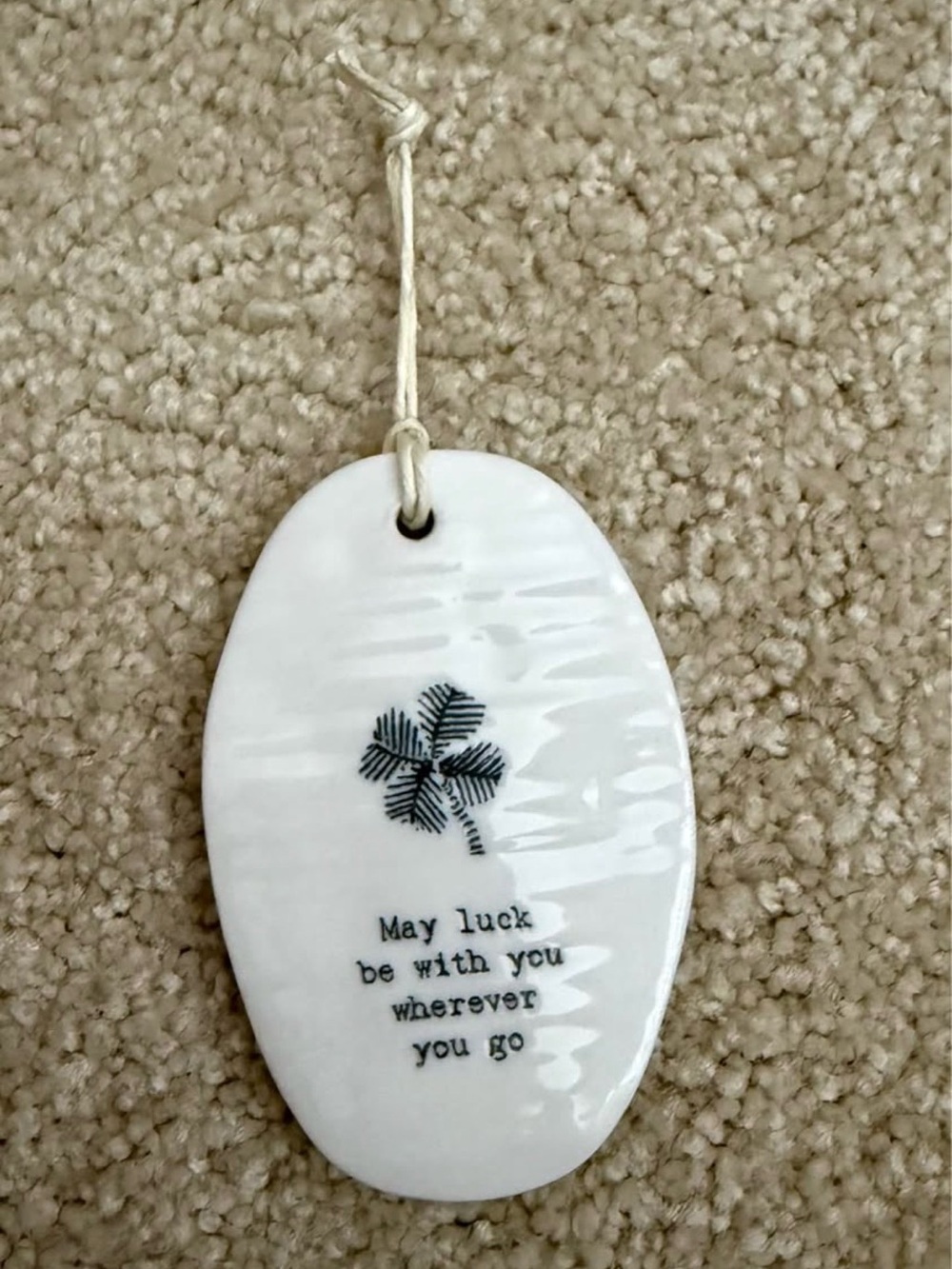 EAST OF INDIA | May luck be with you shamrock Plaque 4 leaf clover